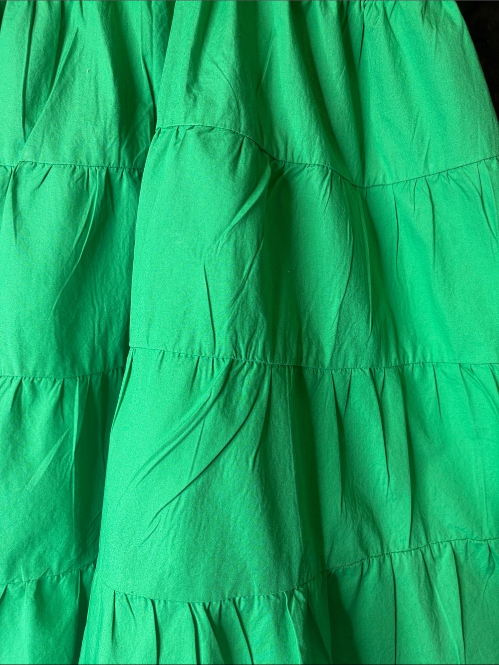💚 Baevely Tiered Babydoll Mini Dress Women’s Large Green Sleeveless Flowy 💚 - Picture 3 of 10